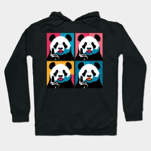 Pop Pursed Lips Panda - Funny Panda Art Hoodie